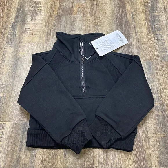 Lululemon Kids Black Half-Zip Pullover Size 5-6Y With Thumb Holes - Picture 11 of 13